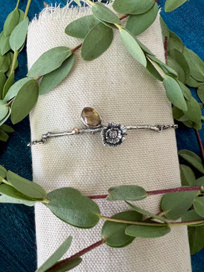 Poppy and Twig Citrine Silver Bracelet