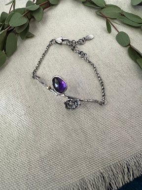 Poppy and Twig Amethyst Silver Bracelet