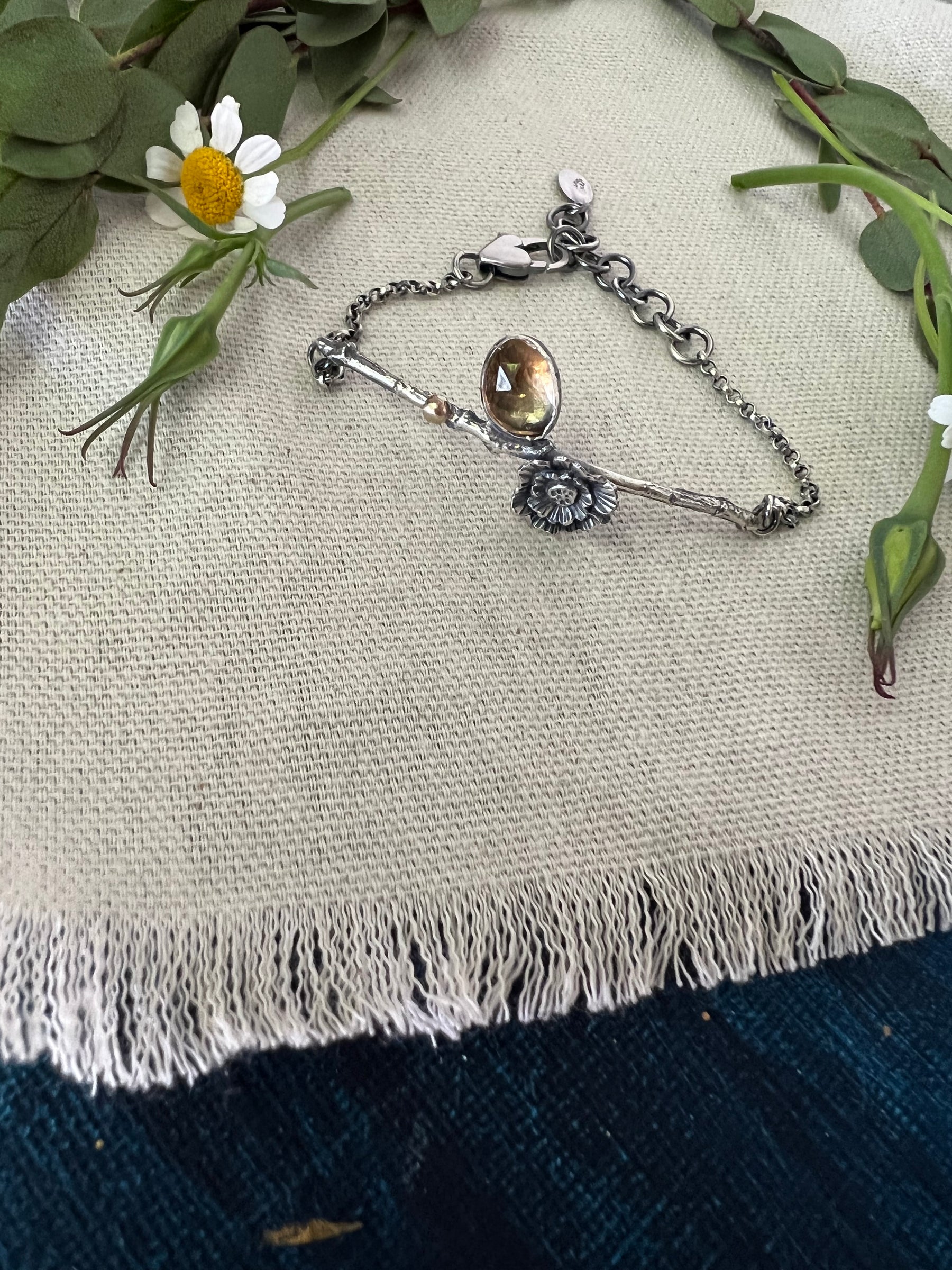 Poppy and Twig Citrine Silver Bracelet