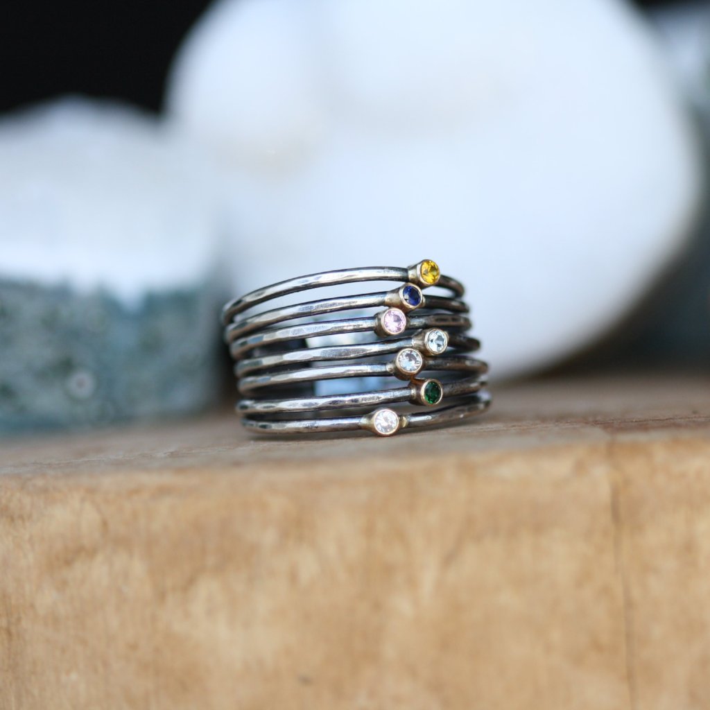 Bound by Love Gemstone Stacking Ring Set