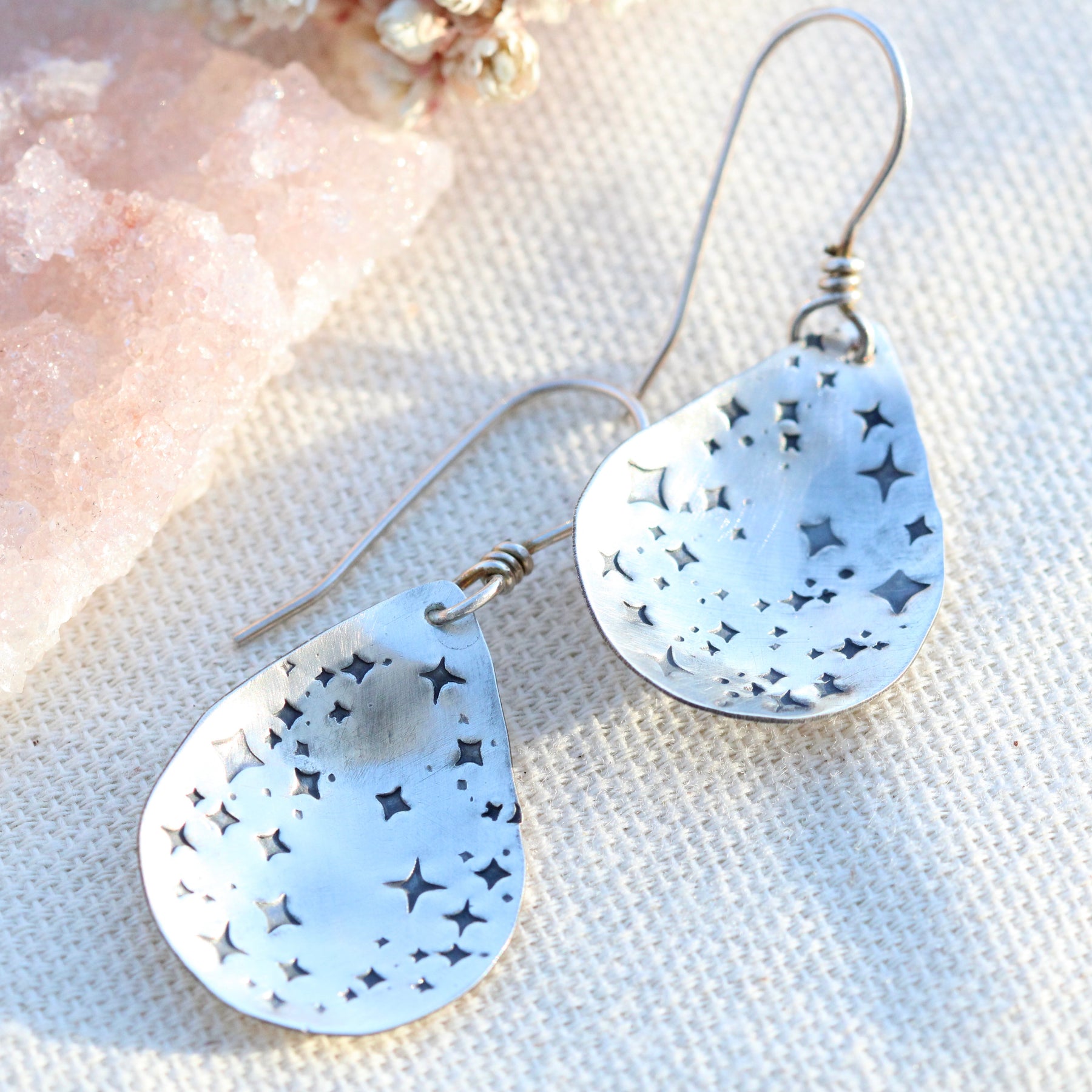 Starry night Sterling silver earrings