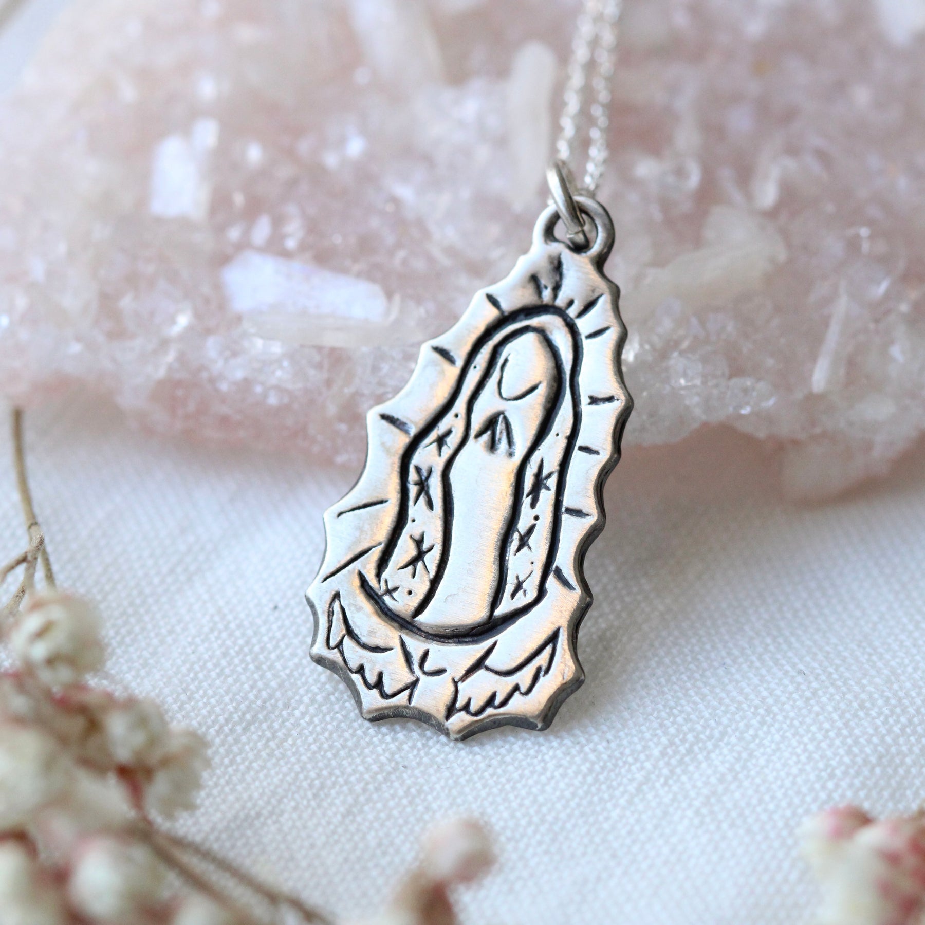 Our Lady of Guadalupe Marian Medallion necklace