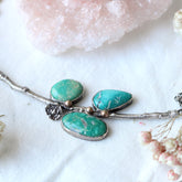 Poppy and Twig Turquoise Silver Necklace