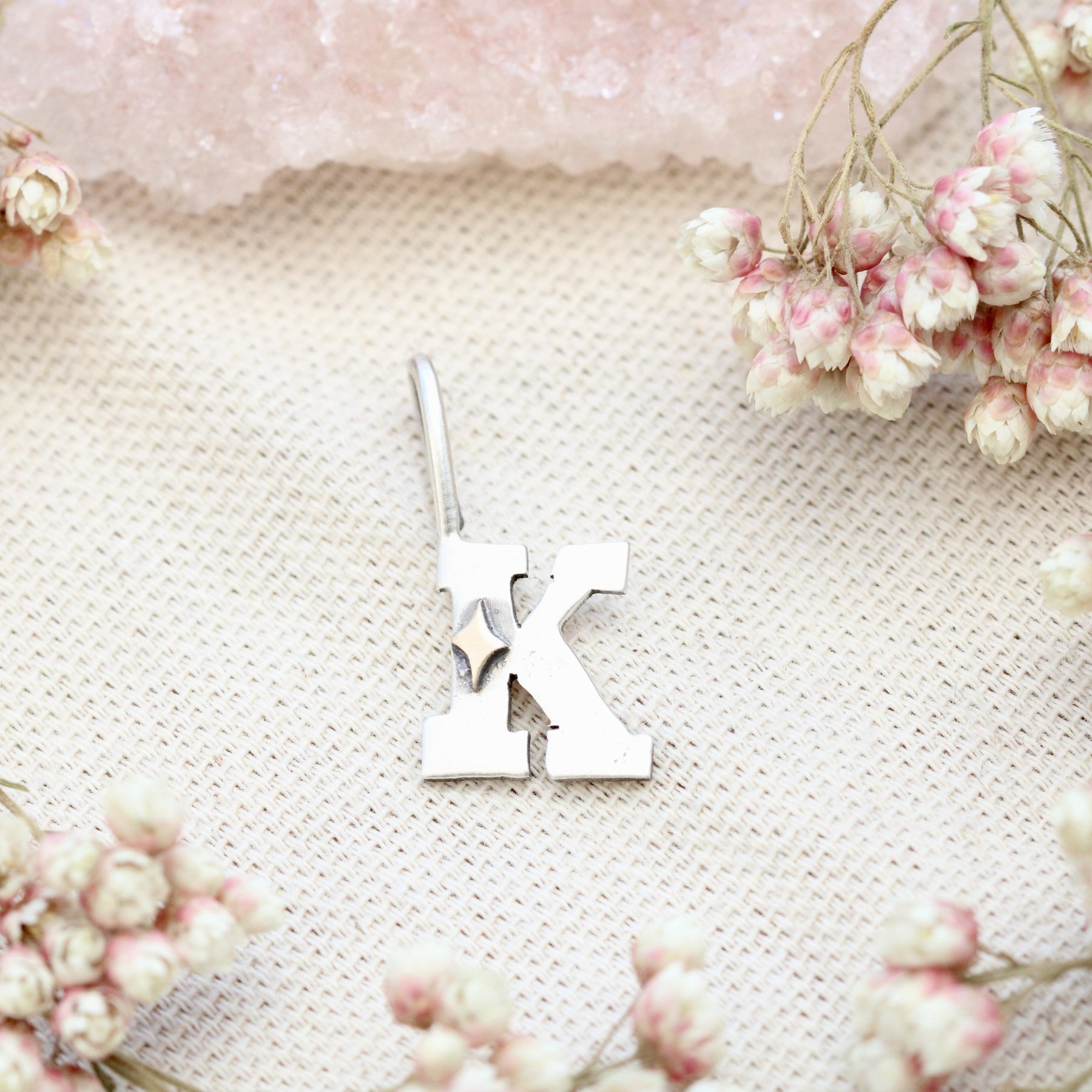 Silver & Gold Star Initial Charm