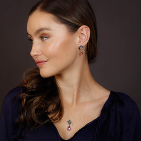 Poppy Birthstone Sterling silver necklace