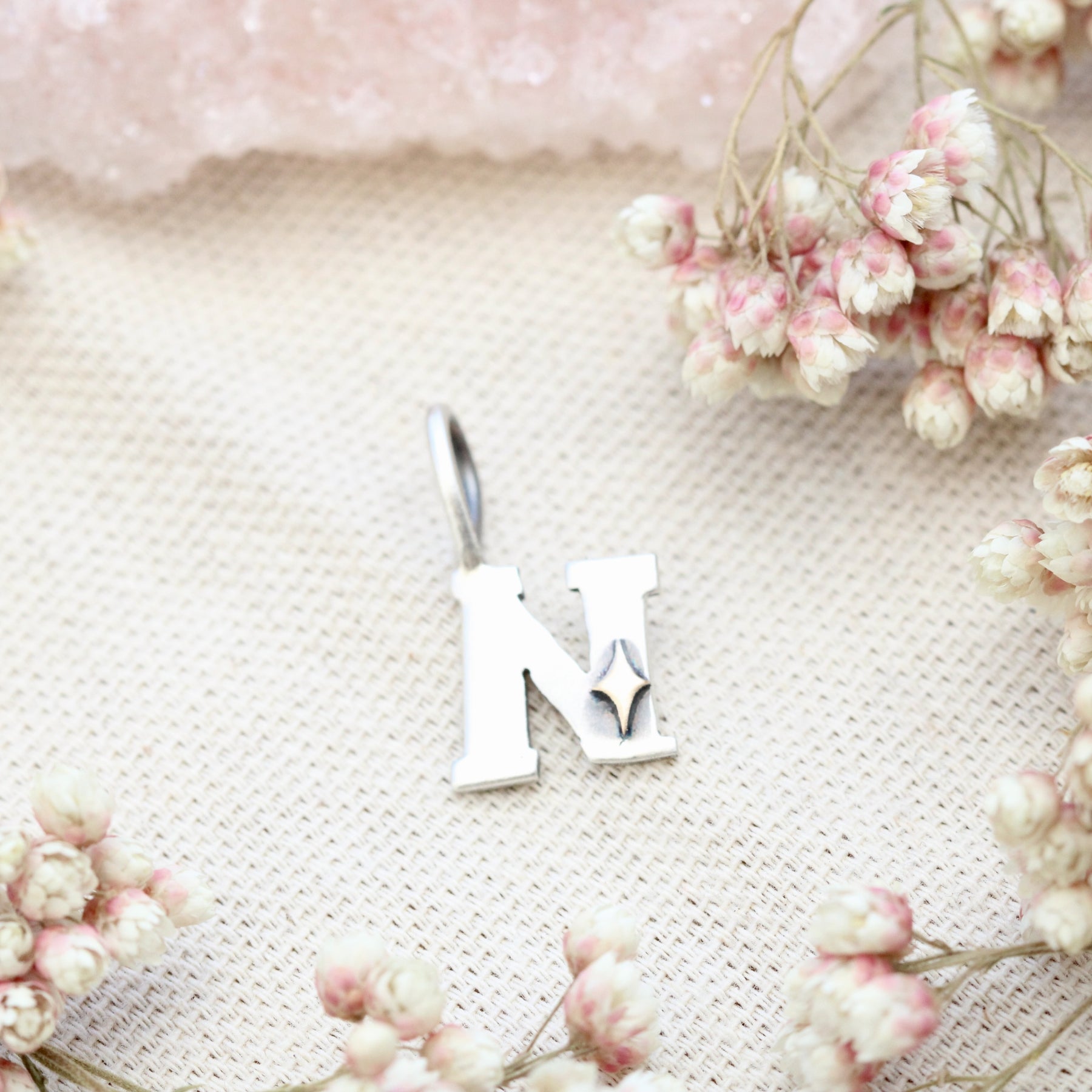 Silver & Gold Star Initial Charm