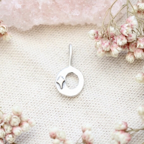 Silver & Gold Star Initial Charm