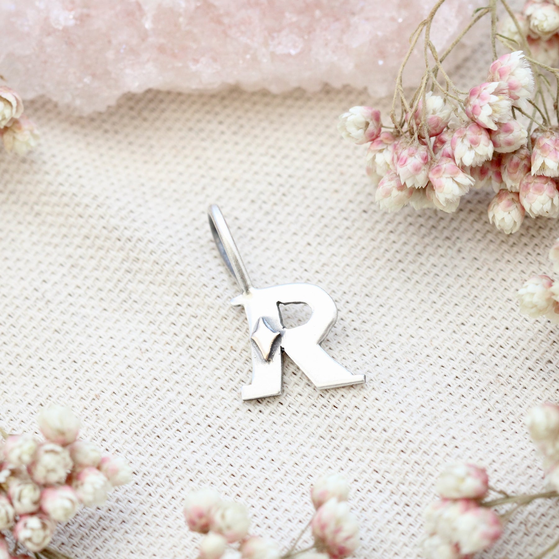 Silver & Gold Star Initial Charm