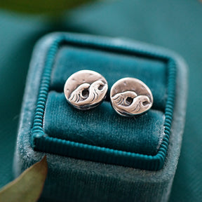 Midnight Ocean Adventure Silver Earrings