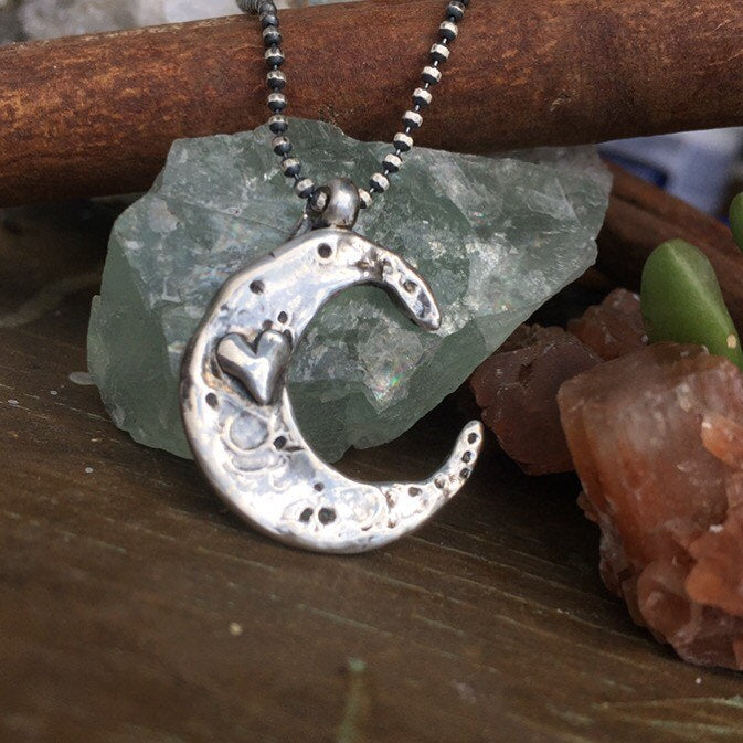 To The Moon & Back Silver Necklace