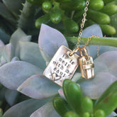 Well With My Soul Bronze Cross Necklace