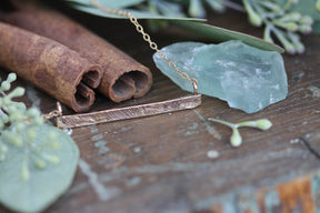 Molded Heart Bar Necklace