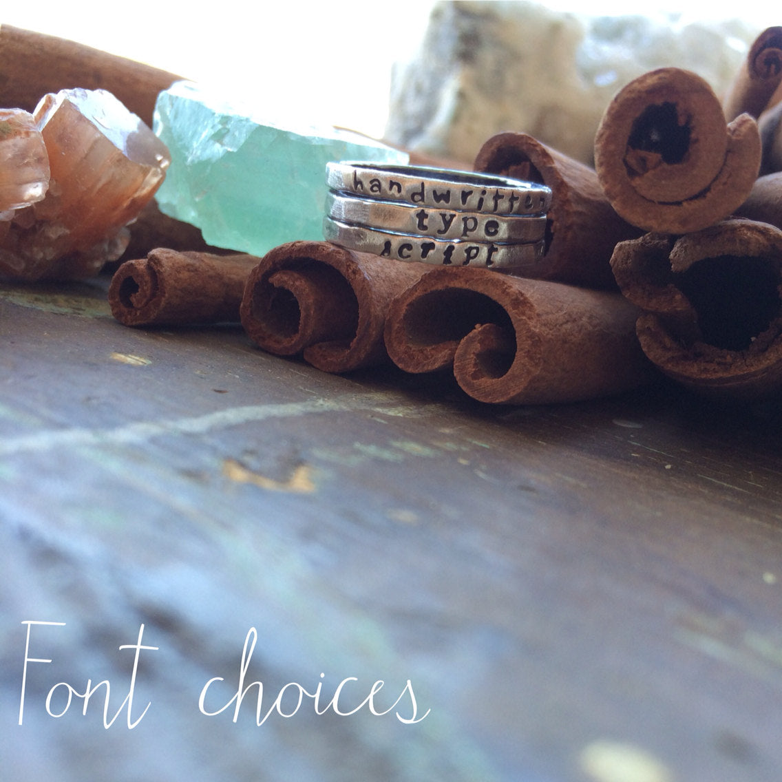 Silver Stamped Stacking Rings